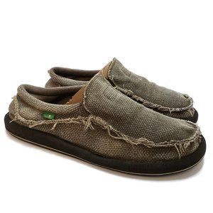Sanuk Mens Canvas Beach Surfer Loafers 